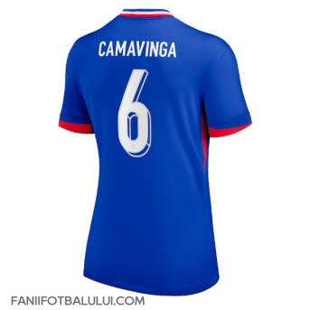Franța Eduardo Camavinga #6 Echipament de Fotbal Replică European 2024 Femei Acasa